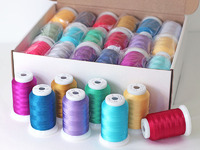 Набор ниток для машинной вышивки и стежки 36 цветов