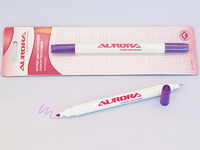 Маркер для ткани AURORA двусторонний самоисчезающий, фиолетовый 